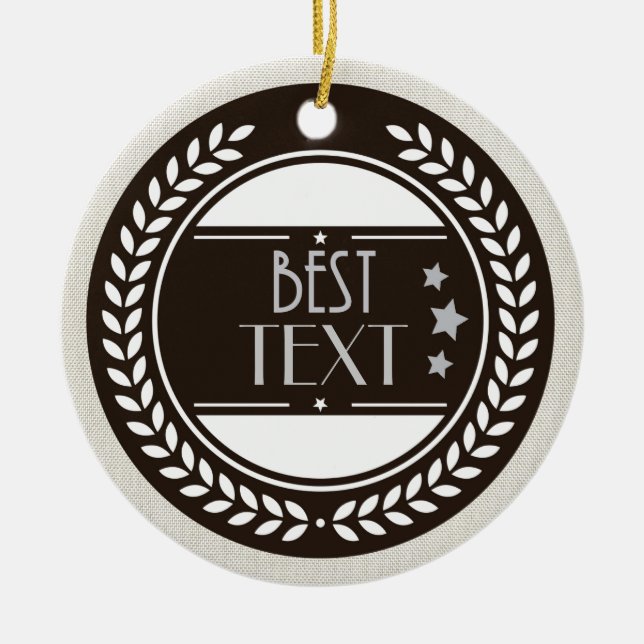 Create own BEST award Ceramic Tree Decoration (Front)