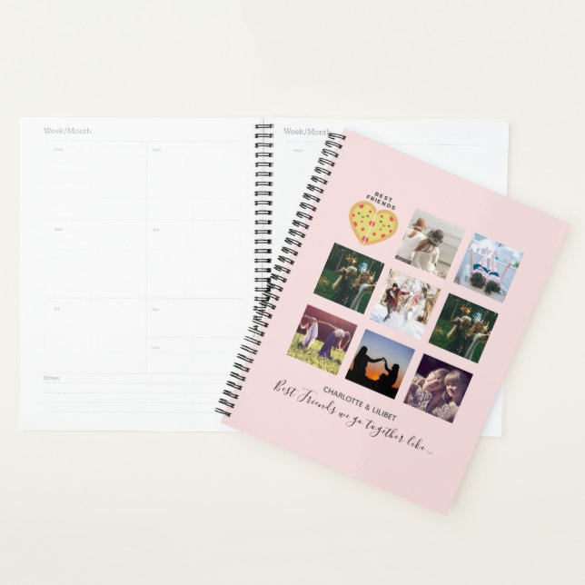 Create Own BFF Photo Collage Pizza Gift Planner (Display)