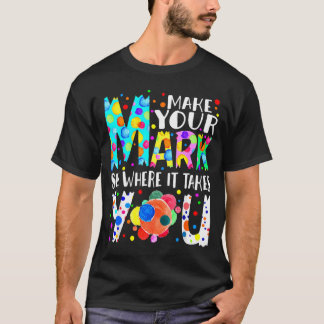Create Own Colourful Path Polka Dot Celebration T-Shirt