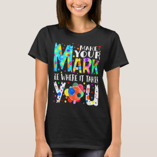 Create Own Colourful Path Polka Dot Celebration T-Shirt