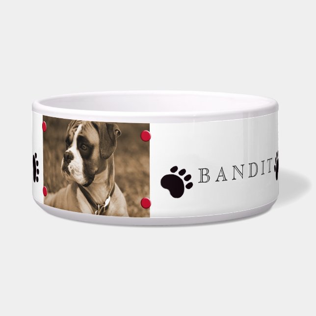 Create Own Custom Image & Text Dog Food Bowl (Front)
