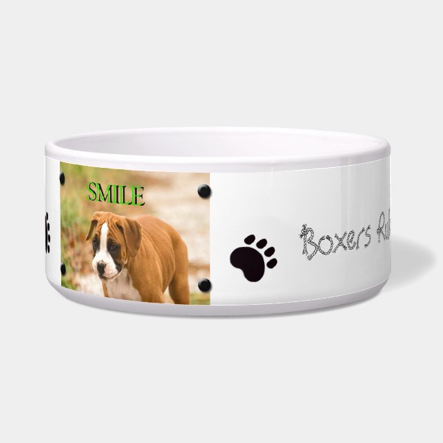 Create Own Custom Image & Text Dog Food Bowl (Front)