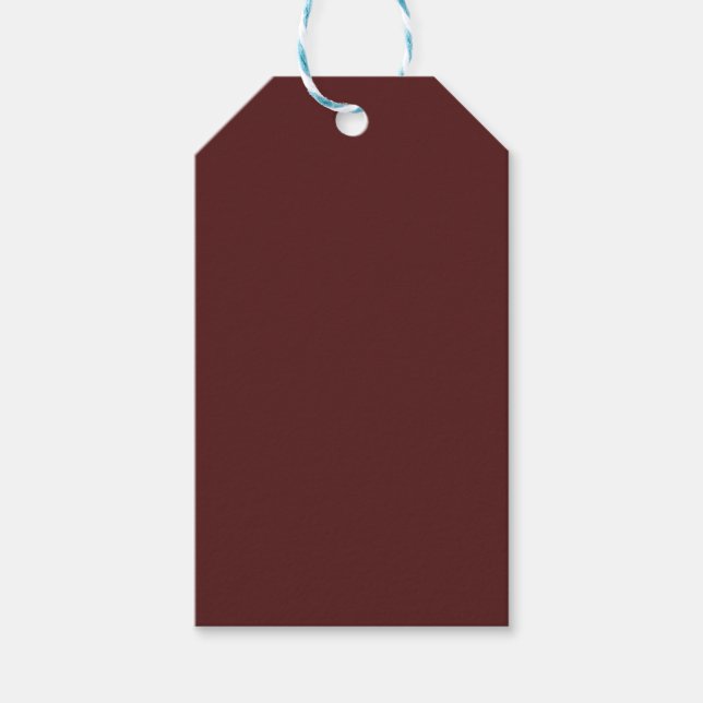Create Own Elegant Burgundy  Gift Tags (Front)