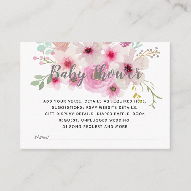 Create Own Event Details Inserts - BOHOPink Violet (Front)