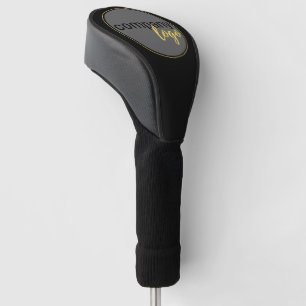 CREATE OWN LOGO BUSINESS MARKETING PROMOTION BLACK GOLF HEAD COVER