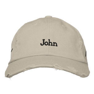 Create Own Name text John Chino Twill-Hat Embroidered Hat