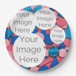 create own paper photo text template purple plate