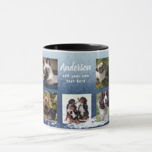 Create Own PET photo collage Instagram Name Gift Mug