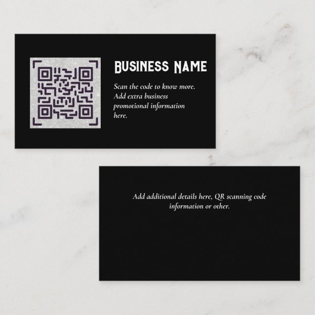 Create own QR Code Business Card - Lots of Colours (Front/Back)
