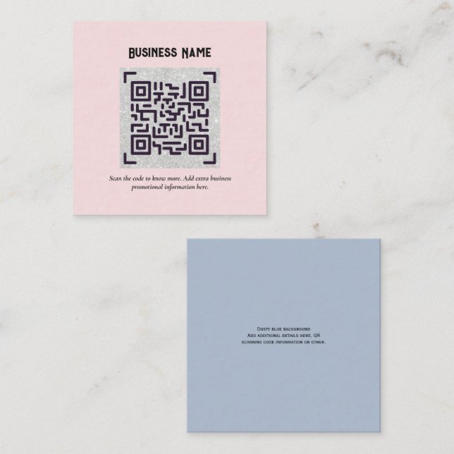 Create own QR Code Business Card - Lots of Colours (Front/Back)