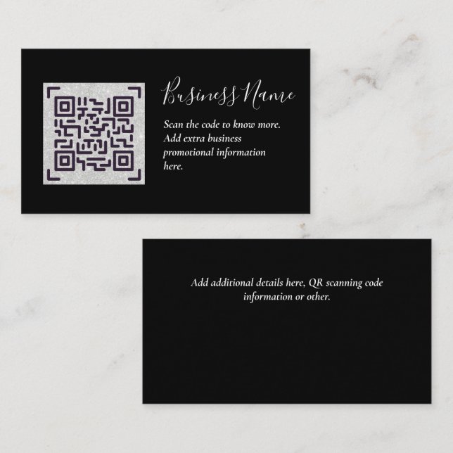 Create own QR Code Business Card - Lots of Colours (Front/Back)