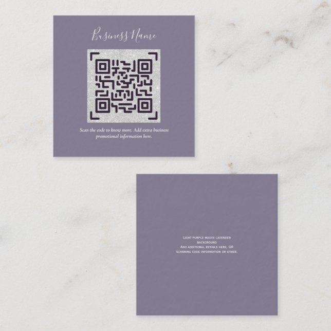 Create own QR Code Business Card - Lots of Colours (Front/Back)