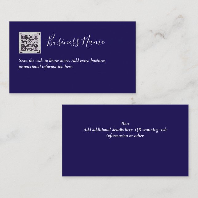 Create own QR Code Business Card - Lots of Colours (Front/Back)