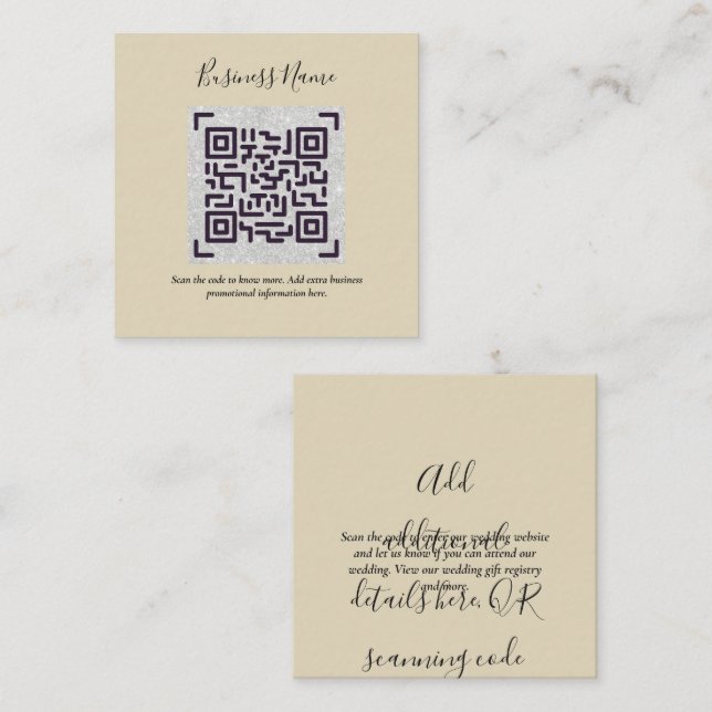 Create own QR Code Business Card - Lots of Colours (Front/Back)