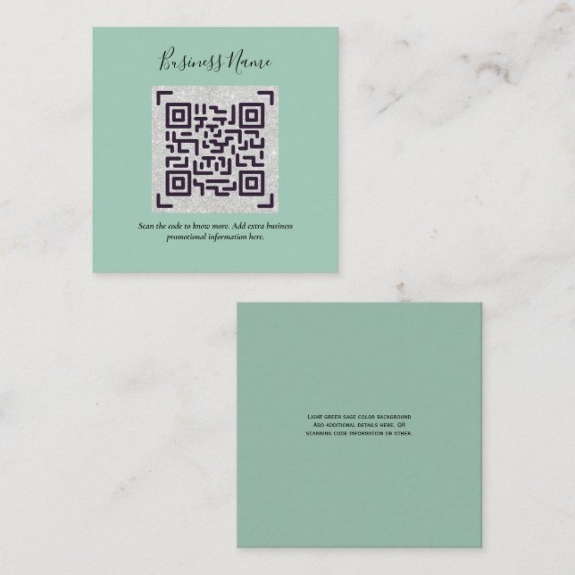 Create own QR Code Business Card - Lots of Colours (Front/Back)