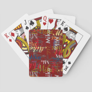 Create Personalised Colour Name dark-red Playing Cards
