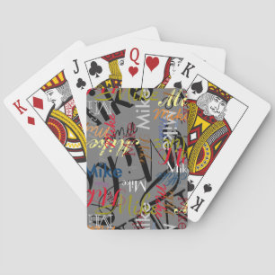 Create Personalised Colour Name Grey Playing Cards