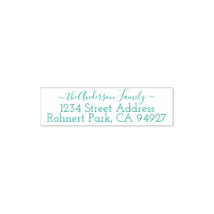 Create Personalised Elegant Name Return Address Self-inking Stamp