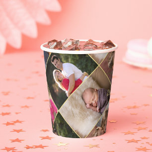 Create Personalised Photo Collage Party Paper Cups