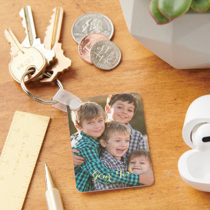 Create Personalized Custom Photo and Text Keychain