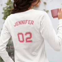 Create Pink Player Name Jersey Number Long Sleeve