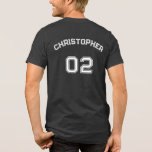 Create Player Name Jersey Number Mens Black Cotton Tri-Blend Shirt<br><div class="desc">Create your own custom, personalised, cool, stylish white typography / font / script, monogrammed player name jersey number black, classic silhouette, heavyweight, extra durabe, pre-shrunk, 100% cotton, mens team / club / league / personal value tee t-shirt tshirt. Simply type in your name / player name and player jersey number,...</div>