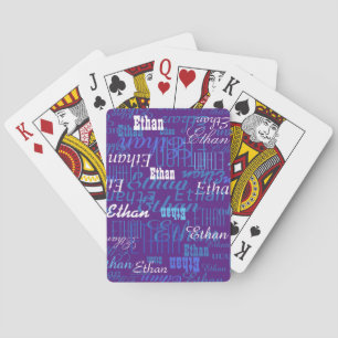 Create playing cards game with your name repeated