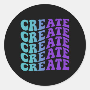Create Prevention Classic Round Sticker