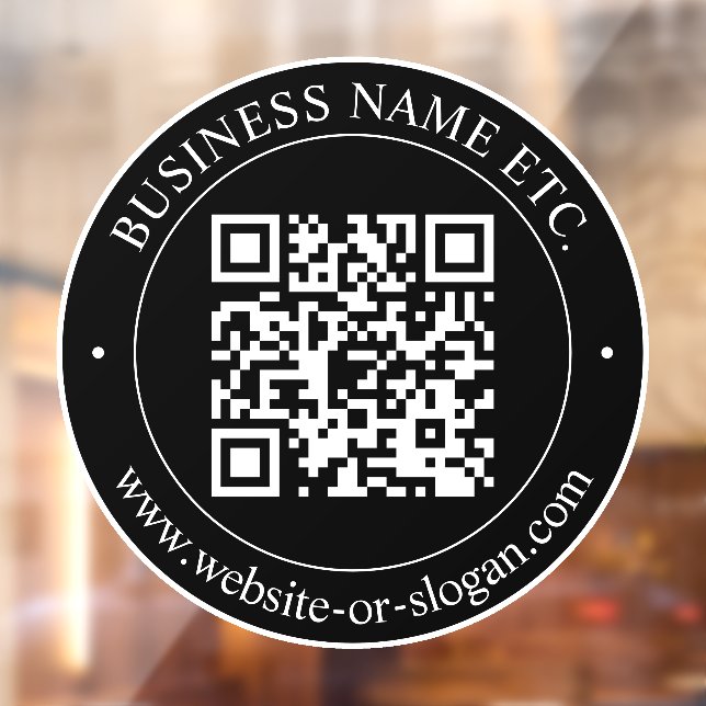 Create QR Code & Customisable Text | Black (Sheet 2)