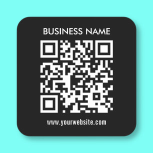 Create QR code instantly   Modern simple design Square Sticker