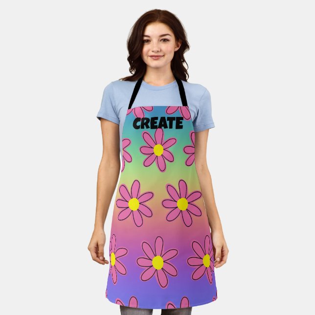 CREATE Rainbow Flowers Apron (Worn)
