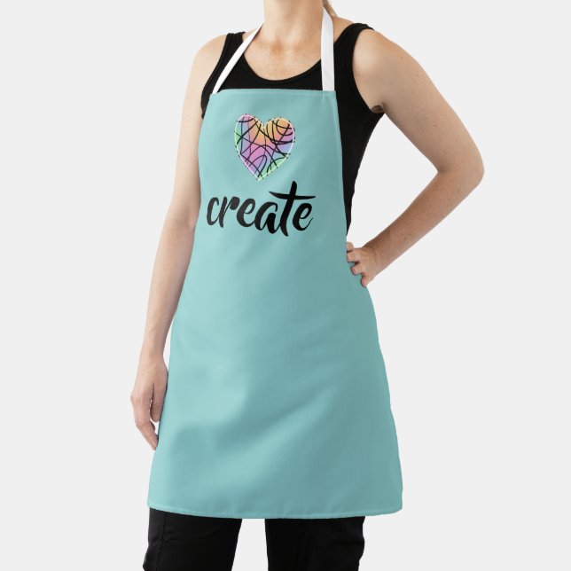 Create Rainbow Heart Apron (Insitu)