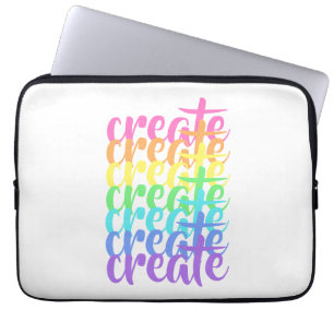 "Create" Rainbow Laptop Sleeve