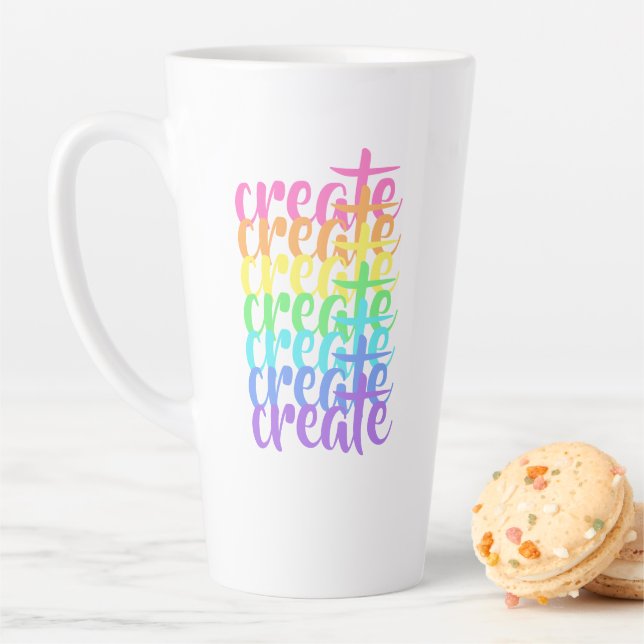 "Create" Rainbow Latte Mug (In Situ)
