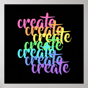 "Create" Rainbow Poster