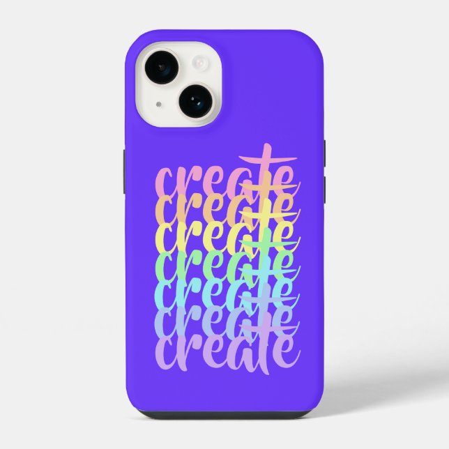 Create Rainbow & Purple iPhone Case (Back)