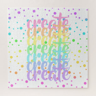 "Create" Rainbow Puzzle