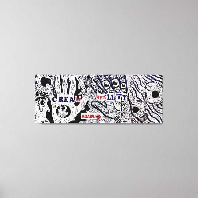 Create reality again canvas print (Front)