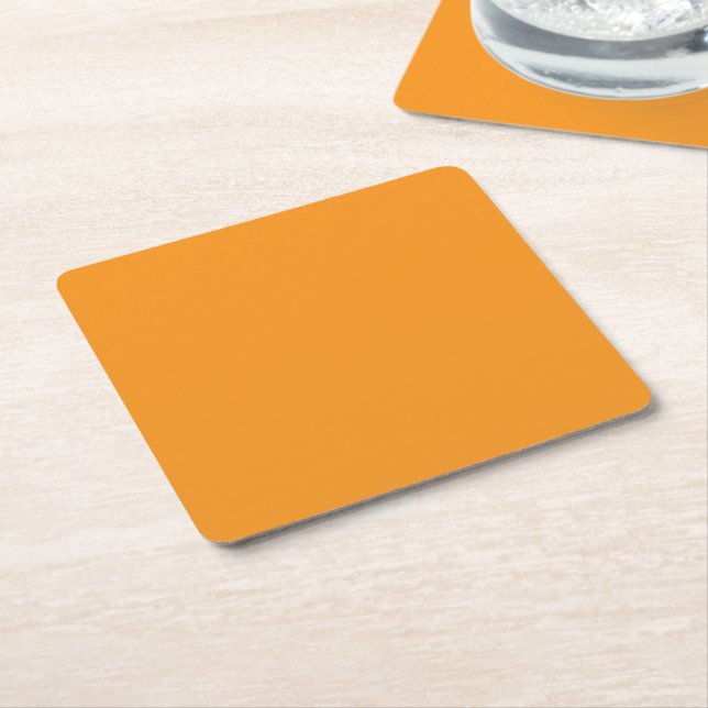 Create Stunning Visuals with Orange Background Square Paper Coaster (Angled)