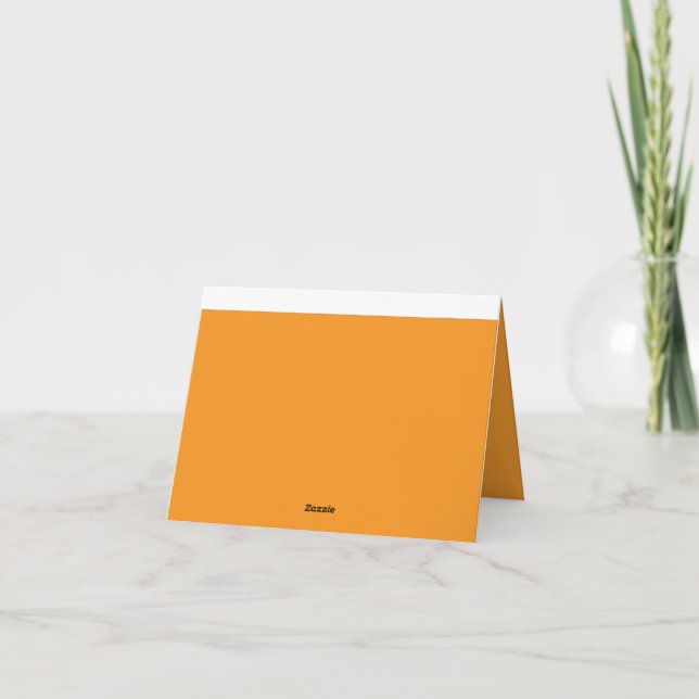 Create Stunning Visuals with Orange Background Thank You Card (Back)