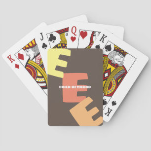 Create stylish playing cards with name brown