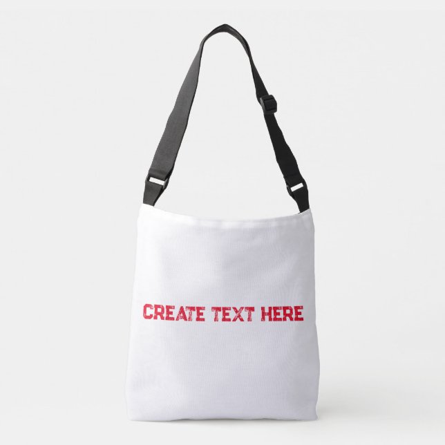 Create Text Here Printed Gifts Favours Wedding Par Crossbody Bag (Front)