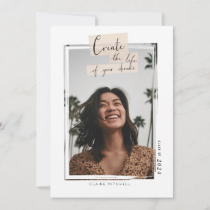 Create the Life of Your Dreams Graduation Photo Announcement