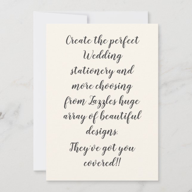 Create The Perfect Wedding Stationery And More Invitation (Front)