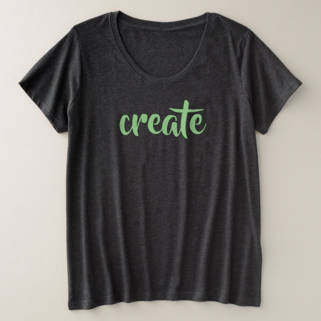 "Create" Women's Plus Size T-Shirt (Design Front)