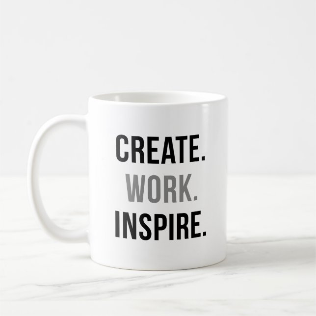 Create Work Inspire Coffee Mug (Left)