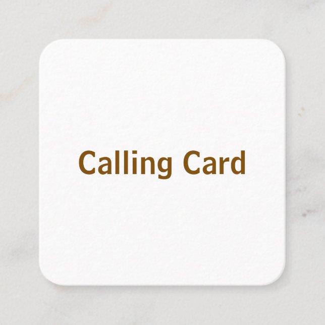 Create You Own 2.5" x 2.5" Rounded Calling Card (Front)