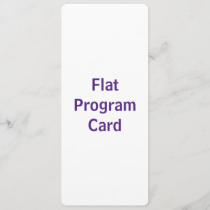 Create You Own 4" x 9.25" Rounded Flat Program Programme