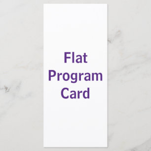 Create You Own 4" x 9" Flat Program Programme
