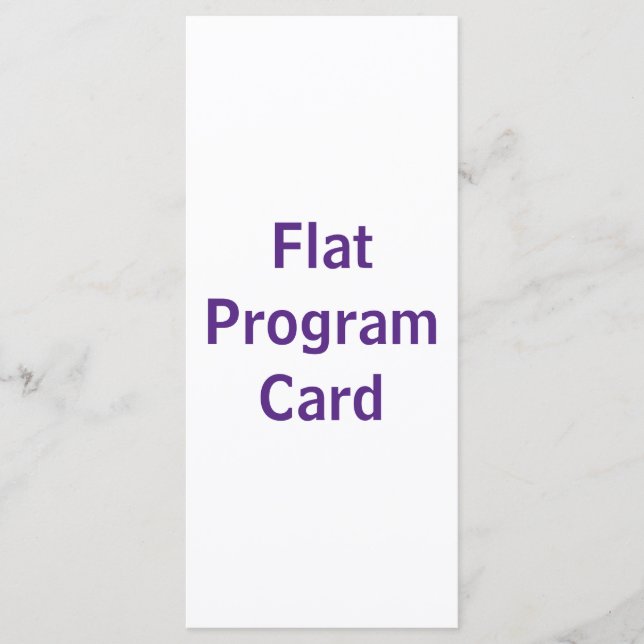 Create You Own 4" x 9" Flat Program  Programme (Front)